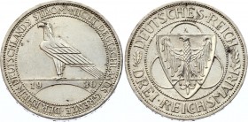 Germany - Weimar Republic 3 Reichsmark 1930 A
KM# 7; Silver; Liberation of Rhineland