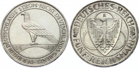 Germany - Weimar Republic 5 Reichsmark 1930 A
KM# 71; J. 346; Silver Proof; Liberation of Rhineland; UNC