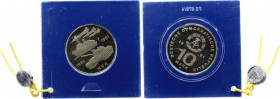 Germany DDR 10 Mark 1981 NVA PROOF
KM# 80, J. 1578; 25th Anniversary - National People's Army. Silver, Proof, Mintage 5500. In original box.
