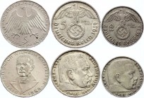 Germany Lot of 3 Silver Coins 1936-1968
Silver, AUNC.