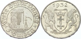 Danzig 5 Gulden 1932
KM# 157; Grain Elevator. Silver, AUNC. Mint luster remains.