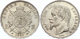 France 5 Francs 1868 A
KM# 799; Silver; Napoleon III. AU-UNC, mint luster.