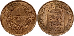Danish West Indies 1 Cent 1859
KM# 63; Bronze 4,69g.; Frederik VII; AUNC
