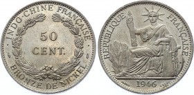 French Indochina 50 Centimes 1946 Essai Rare!
KM# E41; Mintage 1.100 Pcs