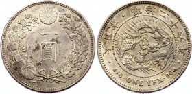 Japan 1 Yen 1893 (26)
KM# A25.3; Silver; Meiji, Mutsuhito; AUNC Mint Luster Remains!