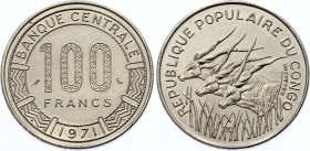 Congo 100 Francs CFA 1971
KM# 1; UNC