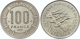 Congo 100 Francs CFA 1975
KM# 2; UNC