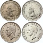 South Africa Lot of 5 Shillings 1952
KM# 41; Silver; George VI; Cape Town Anniversary