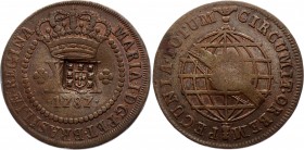 Brazil 40 on 20 Reis 1787 (1809)
KM# 283.2; High Crown; João Prince Regent; AUNC Mint Luster Remains