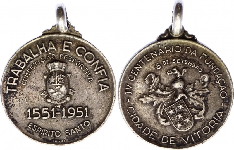 Brazil Medal "Foundation of the City of Vitória 400 Years" 1951
Obv: Brasão da ...