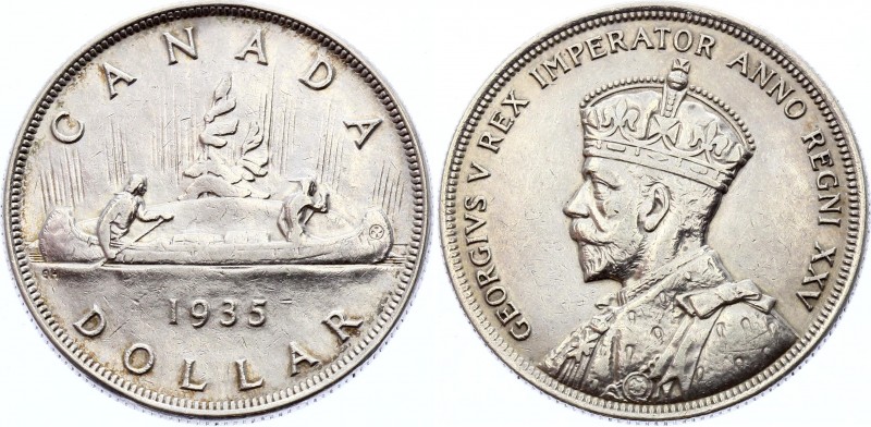 Canada 1 Dollar 1935
KM# 30; Silver; 25th Anniversary of the Reign of King Geor...