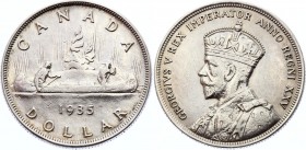 Canada 1 Dollar 1935
KM# 30; Silver; 25th Anniversary of the Reign of King George V