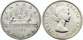 Canada 1 Dollar 1963
KM# 54; Silver Prooflike; Elizabeth II; AUNC