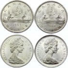 Canada 1 Dollar 1965 & 1966
KM# 64.1; Silver; AUNC & UNC