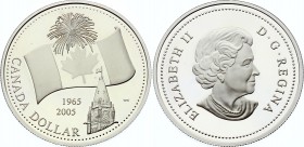 Canada 1 Dollar 2005
KM# 549; 40th Anniversary of the Canadian Flag. Silver, Proof.
