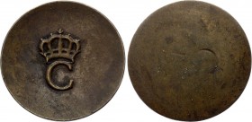 French Colonies 1 Sol Estampe 1779 - 1797
Lec# 278; KM# 2; Stamped (marked penny) / Tampé ou estampé (sou marqué); Louis XVI