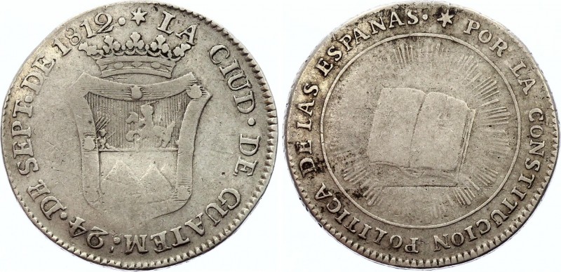 Guatemala 2 Reals 1812 "Constitution" Rare!
Grove# F67a, Fonrobert# 7195; Silve...