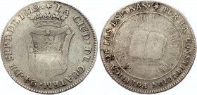 Guatemala 2 Reals 1812 "Constitution" Rare!
Grove# F67a, Fonrobert# 7195; Silver; Not a common coin even in this condition