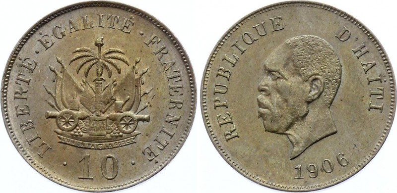 Haiti 10 Centimes 1906
KM# 54; Probably Proof