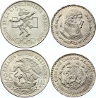 Mexico 1 & 25 Pesos 1962 & 1968
Silver; Various Motives
