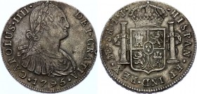 Peru 8 Reales 1796 LIMAE IJ
KM# 97; Carlos IV; Silver, XF+