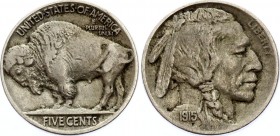 United States 5 Cents 1915 Buffalo
KM# 134; Copper-Nickel; VF+