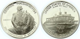 United States Half Dollar 1982 S Proof
KM# 208; 250th Anniversary of George Washington's Birth. Silver, Proof. With original box and COA.