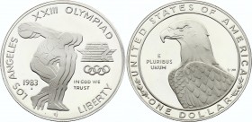 United States 1 Dollar 1983 S
KM# 209; Silver Proof; 1984 Olympic Games in Los Angeles - Disc Thrower