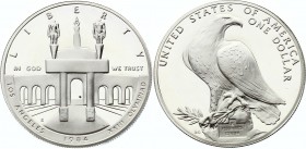 United States 1 Dollar 1984 S
KM# 210; Silver Proof; 1984 Olympics, Los Angeles