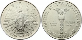 United States 1 Dollar 1989 D
KM# 225; Silver; Bicentennial of the Congress; UNC