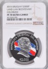 Uruguay 2000 Pesos 2015 NGC PF70UC
Silver (.900) 25g 37mm, Colorized; Law Land Bicentenary
