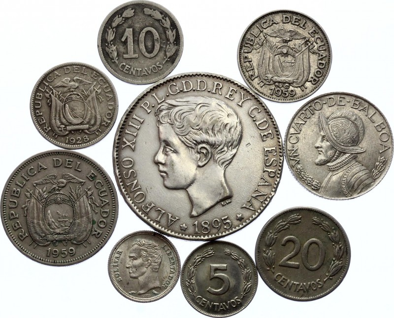 America Lot of 9 Coins 1928 - 1970
Various Denominations & Dates; With Silver
