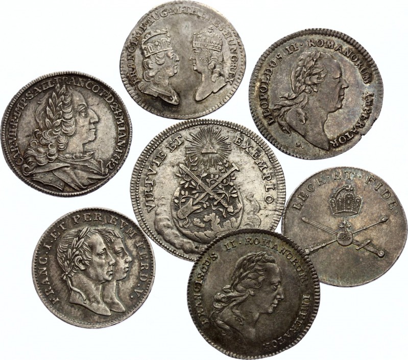 Austria-Hungary Superb Lot of 7 Different Silver Medals & Jetones
Various Motiv...