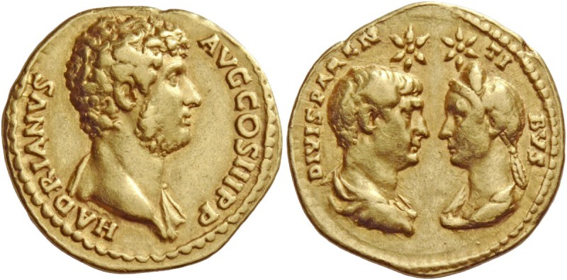 Hadrian, 117 – 138. Aureus after 138, AV 7.09 g. HADRIANVS – AVG COS III P P Bar...