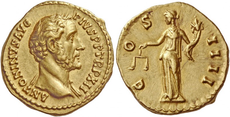 Antoninus Pius, 138 – 161. Aureus 148-149, AV 7.25 g. ANTONINVS AVG – PIVS P P T...