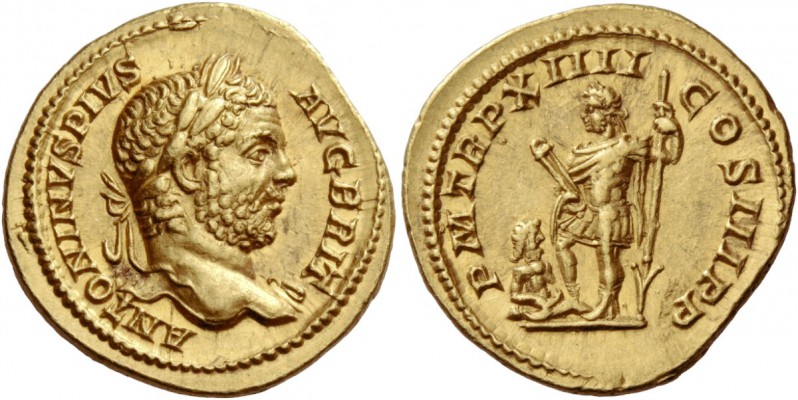 Caracalla augustus, 198 – 217. Aureus 211, AV 7.44 g. ANTONINVS PIVS – AVG BRIT ...