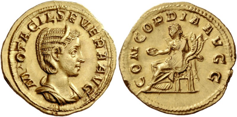 Otacilia Severa, wife of Philip I. Aureus 246-248, AV 4.48 g. M OTACIL SEVERA AV...