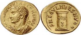 Uranius Antoninus, 253 – 254. Aureus, Emesa 253-254, AV 5.88 g. L IVL AVR SVLP ANTONINVS Laureate, draped and cuirassed bust l. Rev. SAECVLARES AVGG C...