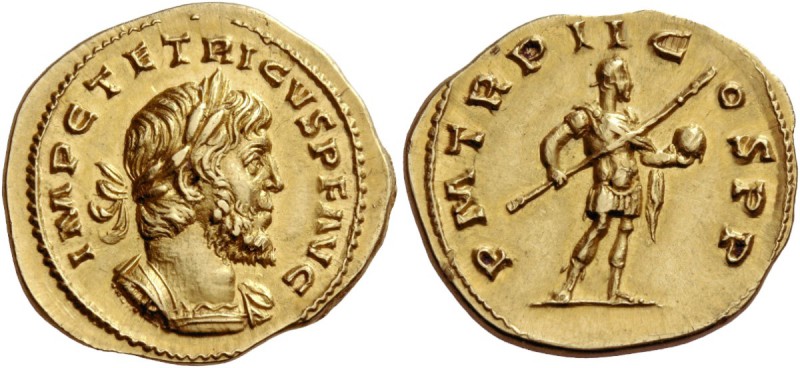 Tetricus I, 271 – 274. Aureus, Cologne or Treveri 272, AV 4.79 g. IMP C TETRICVS...