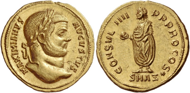 Maximianus Herculius, 286 – 308. Aureus, Antiochia circa 293-295, AV 5.34 g. MAX...