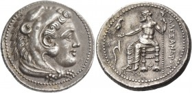 Alexander III, 336 – 323 and posthumous issues. Tetradrachm, Tarsus circa 327-323, AR 17.23 g. Head of Heracles r., wearing lion skin headdress. Rev. ...
