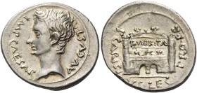 Octavian as Augustus, 27 BC – 14 AD. P. Carisius. Denarius, Emerita circa 25-23 BC, AR 3.85 g. IMP CAESAR – AVGVST Bare head l. Rev. P CARISI – VS – L...