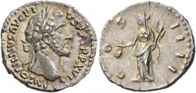 Antoninus Pius, 138 – 161. Denarius 152-153, AR 3.03 g. ANTONINVS AVG PI – VS P P TR P XVI Laureate head r. Rev. COS – IIII Vesta standing l., holding...