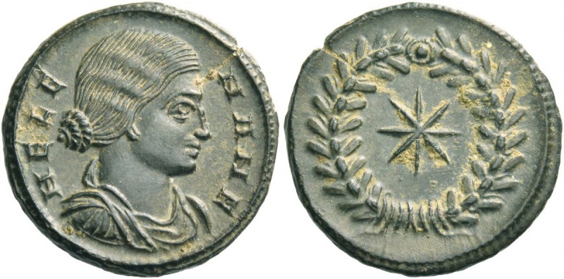 Helena, first wife of Constantine I. Follis, Thessalonica 318-319, Æ 3.41 g. HEL...