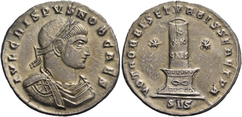 Crispus caesar, 317 – 326. Medallion or medallic heavy miliarense, Siscia circa ...