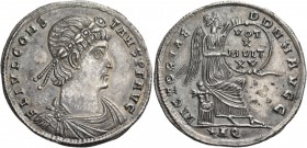 Constans augustus, 337 – 350. Medallion of four heavy siliquae or three light miliarenses, Aquileia 340-350, AR 13.22 g. F L IVL CONS – TANS P F AVG L...