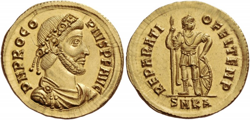 Procopius, 365 – 366. Solidus, Cyzicus 365-366, AV 4.46 g. D N PROCO – PIVS P F ...