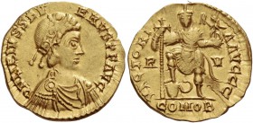 Libius Severus, 461 – 465. Solidus, Ravenna 461-465, AV 4.42 g. D N LIBIVS SEV – ERVSP F AVG Rosette-diademed, draped and cuirassed bust r. Rev. VICTO...