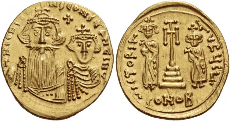 Constans II, 641 – 668 and associate rulers from 654. Solidus, Syracuse 659-circ...