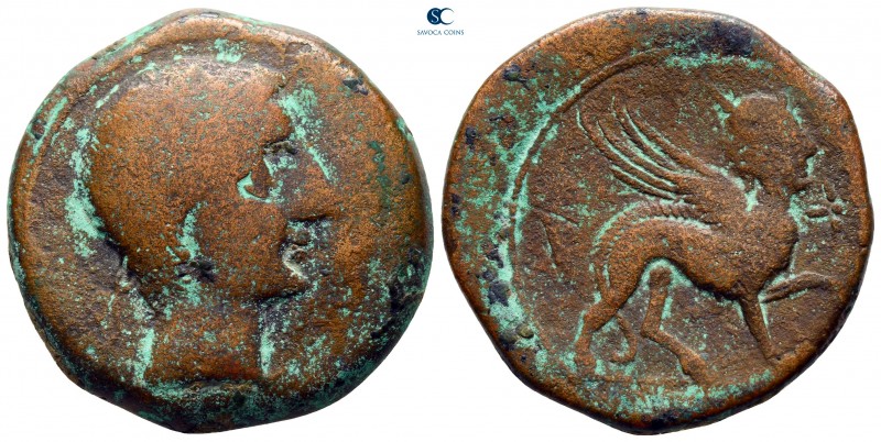 Iberia. Kastilo 150-100 BC. 
Bronze Æ

30 mm., 18,76 g.



nearly very fi...